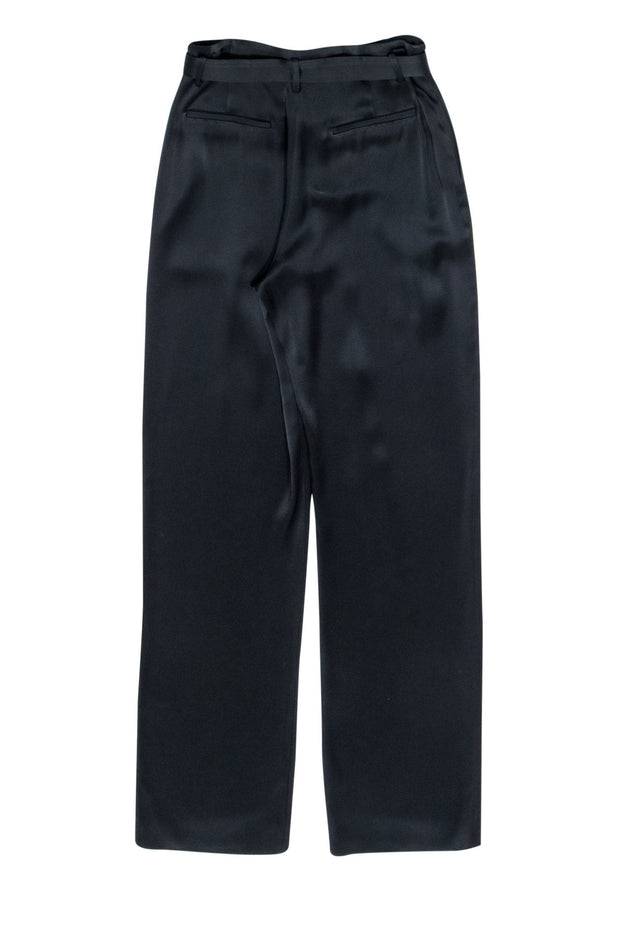 Current Boutique-Lapointe - Black Satin High Waist Pants Sz 6