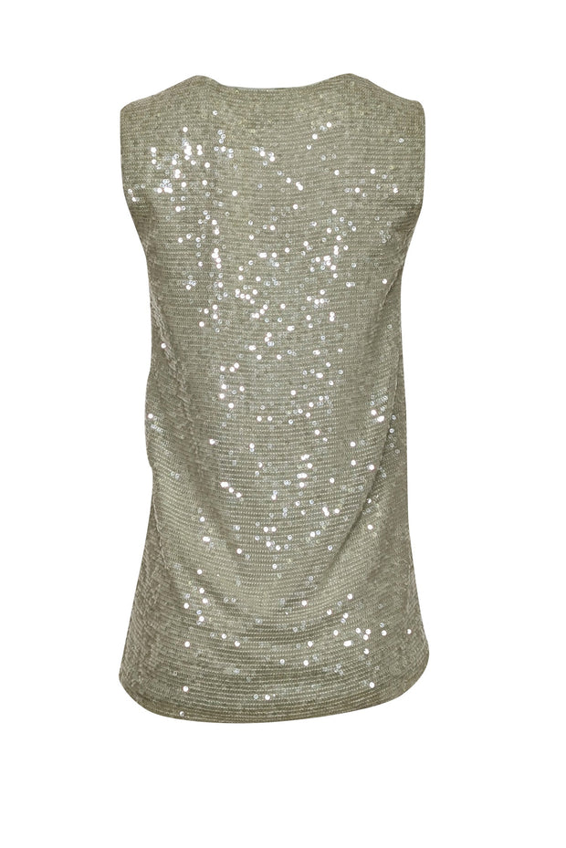 Current Boutique-Lapointe - Mint Sequin Embellished Sleeveless Top Sz 2