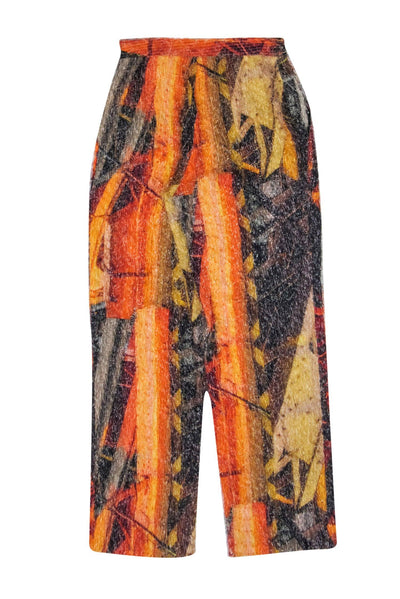 Current Boutique-Lapointe - Orange & Multi Color Fuzzy Pants Sz 4