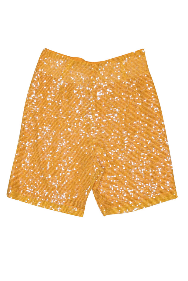 Current Boutique-Lapointe - Orange Sequin Long Shorts Sz 4