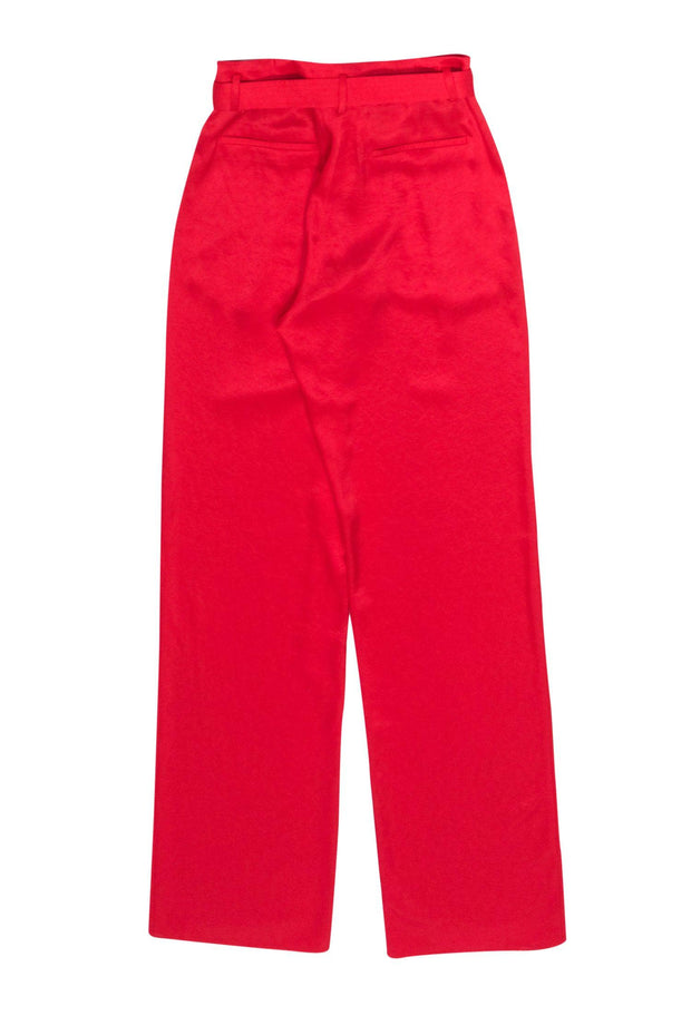 Current Boutique-Lapointe - Red Satin High Waist Pants Sz 6