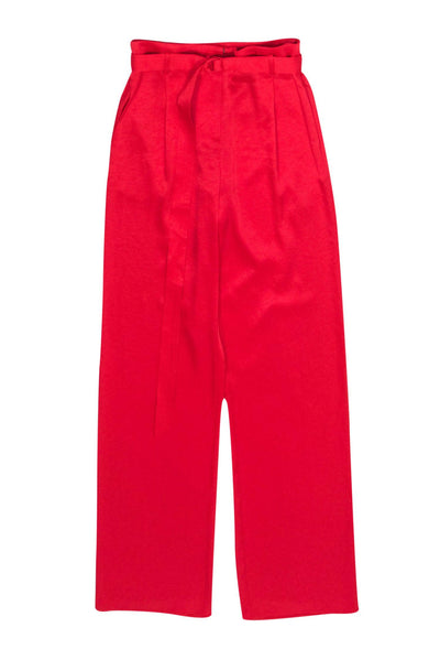 Current Boutique-Lapointe - Red Satin High Waist Pants Sz 6