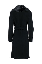 Current Boutique-Lauren Ralph Lauren - Black Faux Fur Trim Coat Sz 6