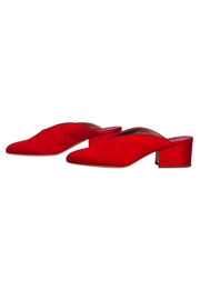 Current Boutique-Laurence Dacade - Red Satin Mule Heels Sz 10