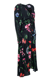 Current Boutique-Lela Rose - Black & Multi Color Floral Maxi Dress Sz 6