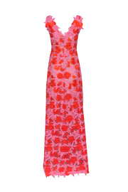 Current Boutique-Lela Rose - Pink & Orange Print Formal Dress Sz 6