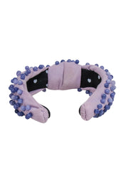 Current Boutique-Lele Sadoughi - Lilac Knot Front Headband w/ Purple Bead Embellishment