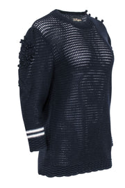 Current Boutique-Les Copains - Navy Knit Wool Sweater Sz 10