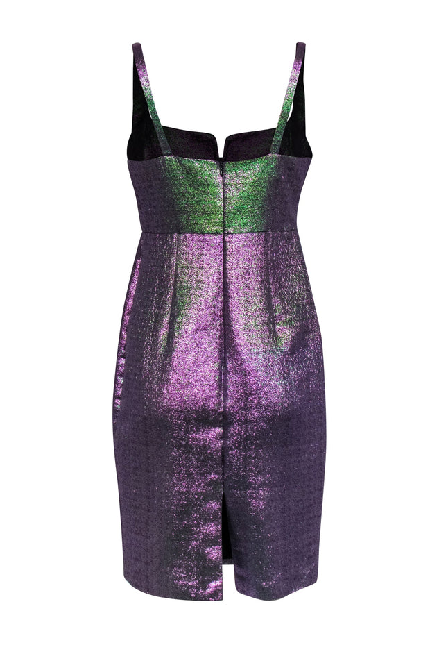 Current Boutique-Likely - Purple & Green Iridescent Sleeveless Dress Sz 8