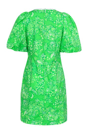 Current Boutique-Lilly Pulitzer - Green Print w/ White Embroidered Eyelet Trim Dress Sz 6