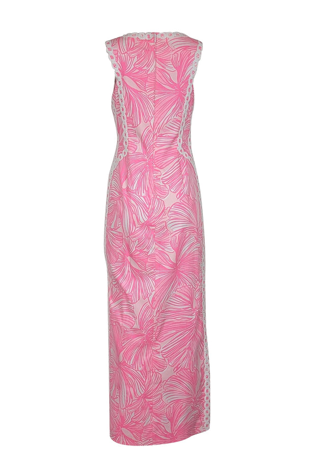 Current Boutique-Lilly Pulitzer - Hot Pink & White Print Sleeveless Maxi Dress Sz 6