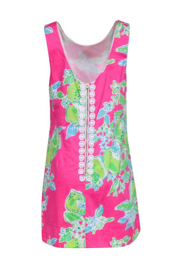 Current Boutique-Lilly Pulitzer - Pink Floral Sleeveless Sheath Dress Sz 12