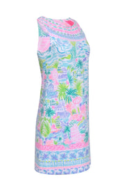 Current Boutique-Lilly Pulitzer - White w/ Blue, Pink, & Green Print Dress Sz S