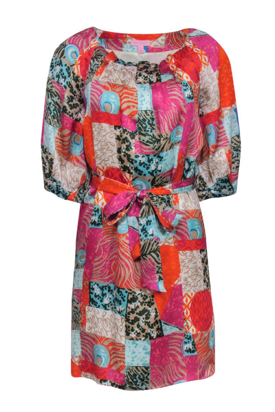 Current Boutique-Lily Pulitzer - Multi Print Crop Sleeve Wrap Dress Sz 2