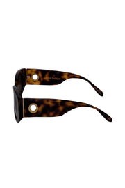 Current Boutique-Linda Farrow - Brown Tortoise Shell Print "Debbie" Sunglasses