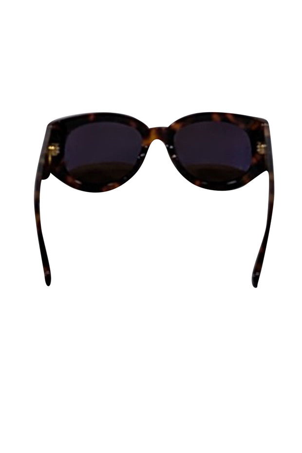 Current Boutique-Linda Farrow - Brown Tortoise Shell Print "Debbie" Sunglasses