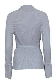 Current Boutique-Live the Process - Grey Ribbed Wrap Top Sz M