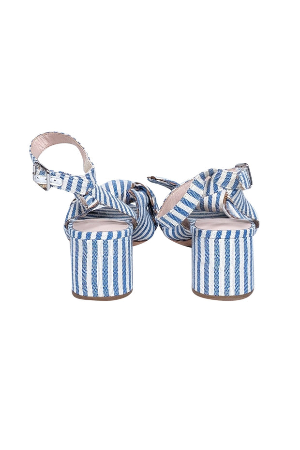 Current Boutique-Loeffler Randall - Blue & White Stripe Strappy Sandals Sz 10