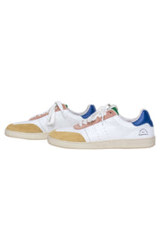 Current Boutique-Loeffler Randall - White Lace Up Sneakers w/ Color Blocking Details Sz 9
