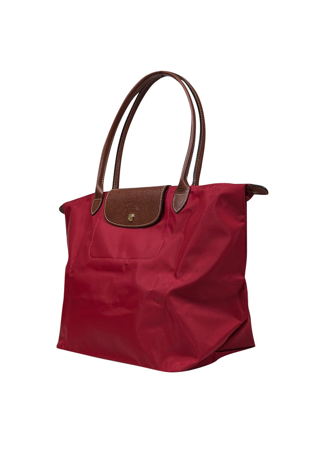 Long champ bag red sale