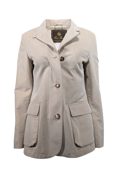 Current Boutique-Loro Piana - Beige Cotton Blend Zipper front Jacket Sz 6