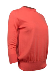 Current Boutique-Loro Piana - Orange Coral Cashmere Sweater Sz 6