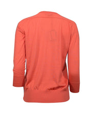 Current Boutique-Loro Piana - Orange Coral Cashmere Sweater Sz 6