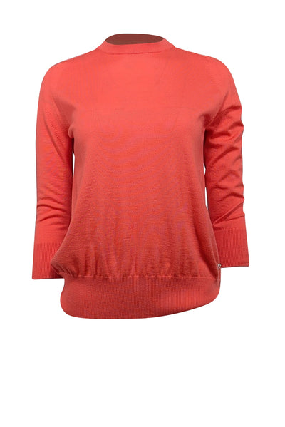 Current Boutique-Loro Piana - Orange Coral Cashmere Sweater Sz 6