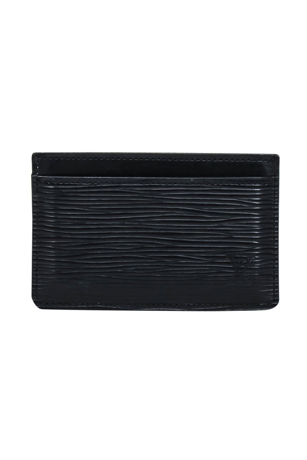 Current Boutique-Louis Vuitton - Black Epi Leather Card Holder Wallet