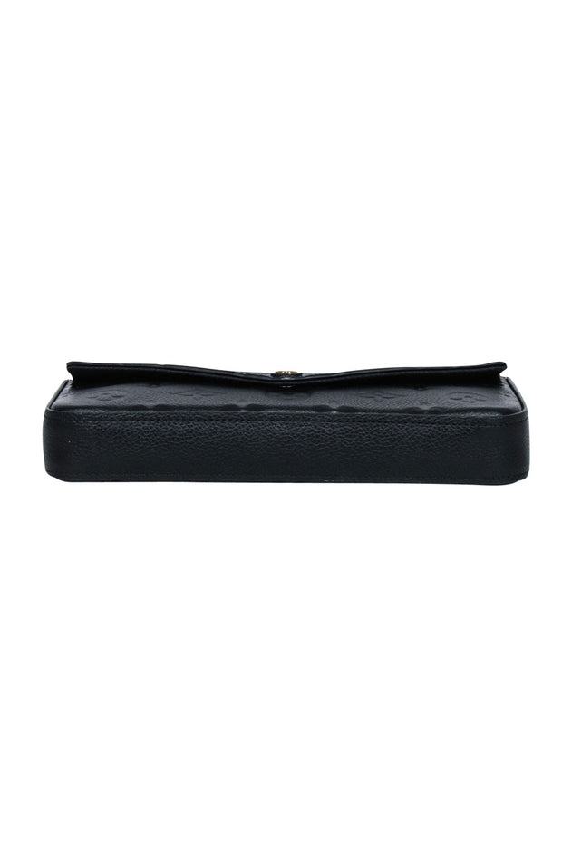 Current Boutique-Louis Vuitton - Black Monogram Empreinte Leather "Félicie Pochette" Crossbody Bag