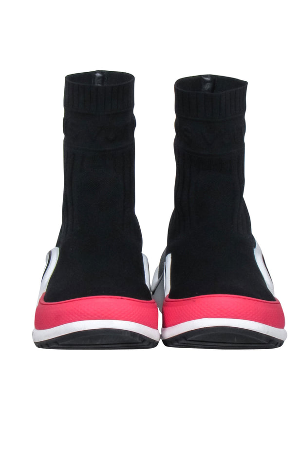 Current Boutique-Louis Vuitton - Black, White & Red Archlight Sock Trainers Sz 11