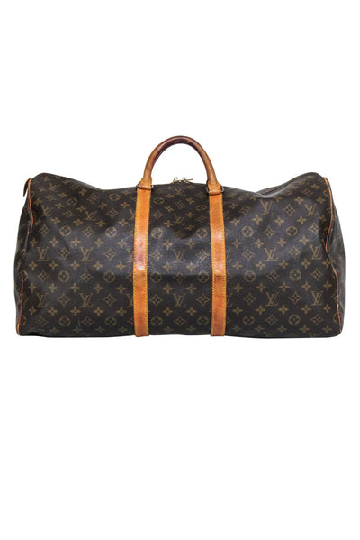 Current Boutique-Louis Vuitton - Brown Monogram Coated Canvas Keepall
