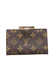 Current Boutique-Louis Vuitton - Brown Monogram French Kisslock Wallet