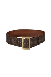 Current Boutique-Louis Vuitton - Brown Monogram Thick Belt Sz S