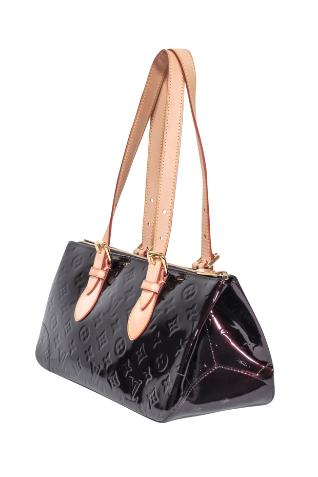 Current Boutique-Louis Vuitton - Maroon Vernis Tricot Amarante Shoulder Bag