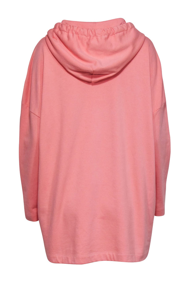 Current Boutique-Love Moschino - Pink Graphic Front Hooded Sweatshirt Sz 4