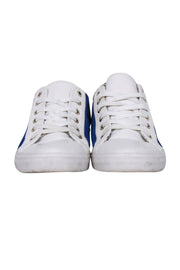Current Boutique-Love Moschino - White, Blue, & Black Lace Up Sneaker Sz 8