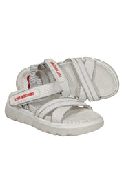 Current Boutique-Love Moschino - White Velcro Strappy Sandals Sz 7