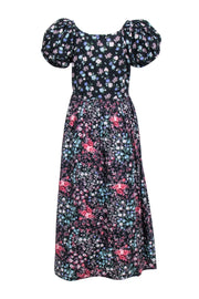 Current Boutique-LoveShackFancy - Black & Multi Color Floral Print Maxi Dress Sz 4