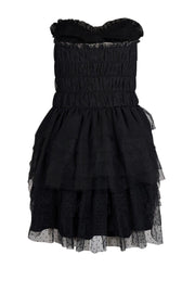 Current Boutique-LoveShackFancy - Black Tulle Strapless Dress Sz 8