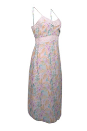 Current Boutique-LoveShackFancy - Pastel Pink, Orange, & Purple Floral Print Dress sz 0