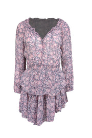 Current Boutique-LoveShackFancy - Pink & Grey Floral Print Dress Sz XS