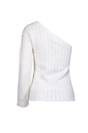 Current Boutique-Lovers + Friends - Ivory Knit One Shoulder Sweater Sz S