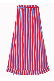 Current Boutique-Lovers & Friends - Red, White & Blue Stripe Wrap Maxi Skirt Sz S