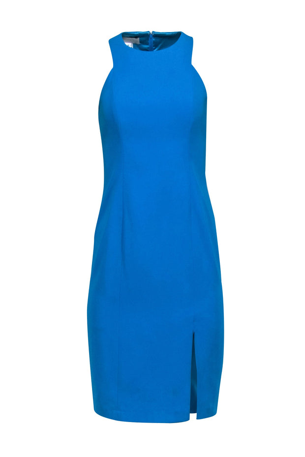 Current Boutique-Lucian Matis - Teal Blue Sleeveless Front Slit Dress Sz 4