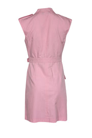 Current Boutique-Luisa Spagnoli - Pink Sleeveless Wrap Mini Dress Sz S