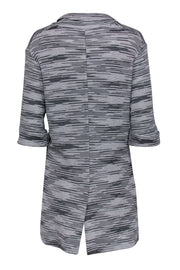 Current Boutique-M Missoni - Black & White Knit Print Single Button Short Sleeve Jacket Sz M