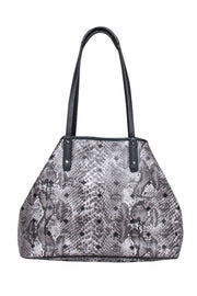 Current Boutique-MCM - Visetos Snakeskin Embossed Medium Shopper Tote Bag