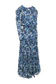 Current Boutique-MISA Los Angeles - Blue, Green, & White Floral Print Maxi Dress Sz M