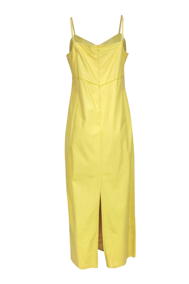 Current Boutique-MM6 Maison Martin Margiela - Yellow Faux Leather Maxi Dress Sz 8
